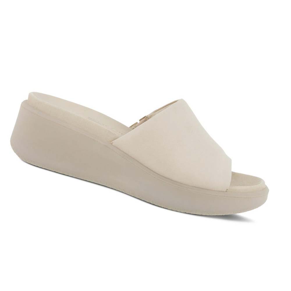 Women\'s Ecco Flowt Lx Wedge Sandals White | Canada 183SGL